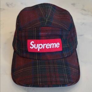 Supreme Plaid Camp Hat